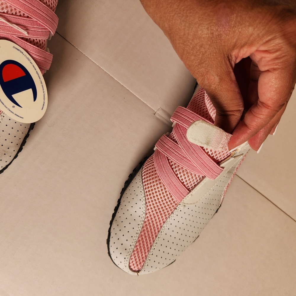 Champion Womens White Pink Perforated Mesh Slip On Sneakers 44930 Size 9.5 NEW - Picture 7 of 12
